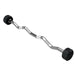 TROY TZB-020-110R  20-110 lb 12-Sided Solid Rubber Curl Barbell Set 20 lb Fixed Barbell