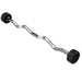 TROY TZB-R 12-Sided Solid Rubber Curl Barbell 20 lb