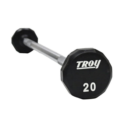 TSB-020-110UL Troy 20-110lb 12-Sided Urethane Fixed Barbell with Custom Logo 20 lb