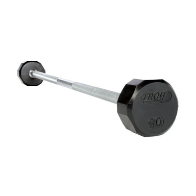 TSB-R TROY 12-Sided Solid Rubber Straight Barbell 30 lb