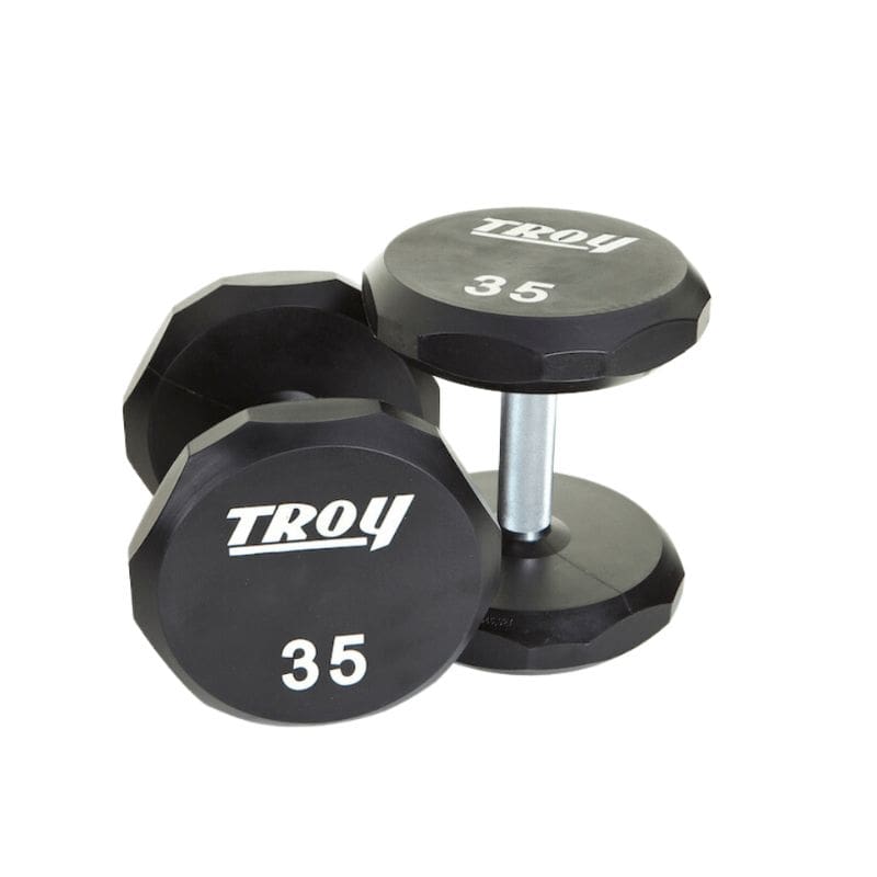 TSD-U Troy 12-Sided Urethane  Encased Dumbbell 35lb Pair