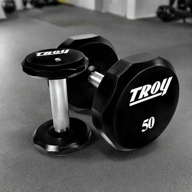 TSD-U Troy 12-Sided Urethane Encased Dumbbell 5lb & 50lb