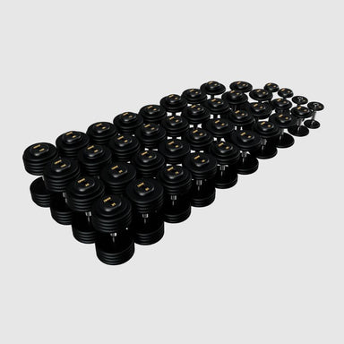Title TROY PFDC-R 5-100 lbs  Pro Style Dumbbell Set with Contoured Handles & Rubber Endcaps - Black