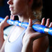 Translucent Urethane Grip Aerobic Gel-Bar used in Standing press