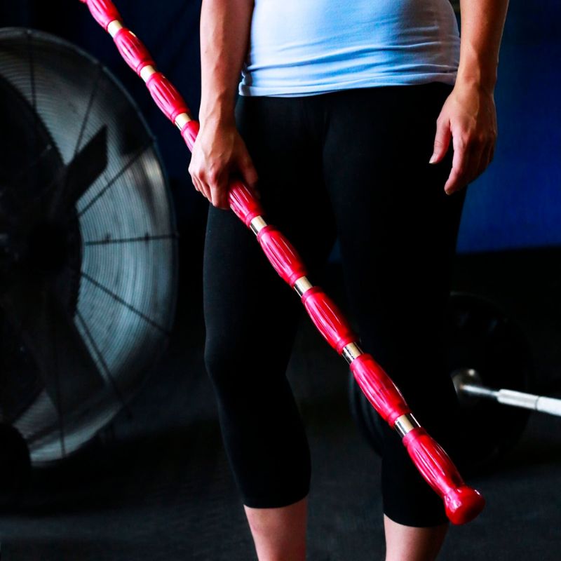 Translucent Urethane Grip Aerobic Gel-Bar used in a gym workout