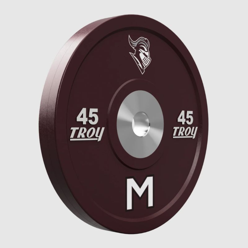 Troy Custom Logo Premium Rubber Bumper Plates with Dual Logo 1