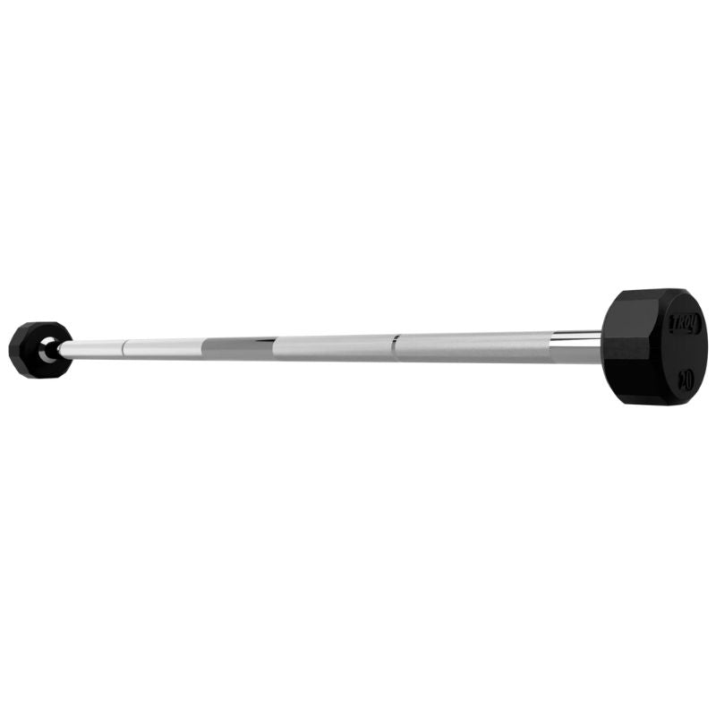 Troy 12 Sided Rubber Straight Barbell Main Display