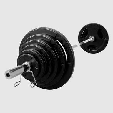Troy 300 lbs Olympic Rubber Grip Plate Set - GP-300RS Main Display on a white background