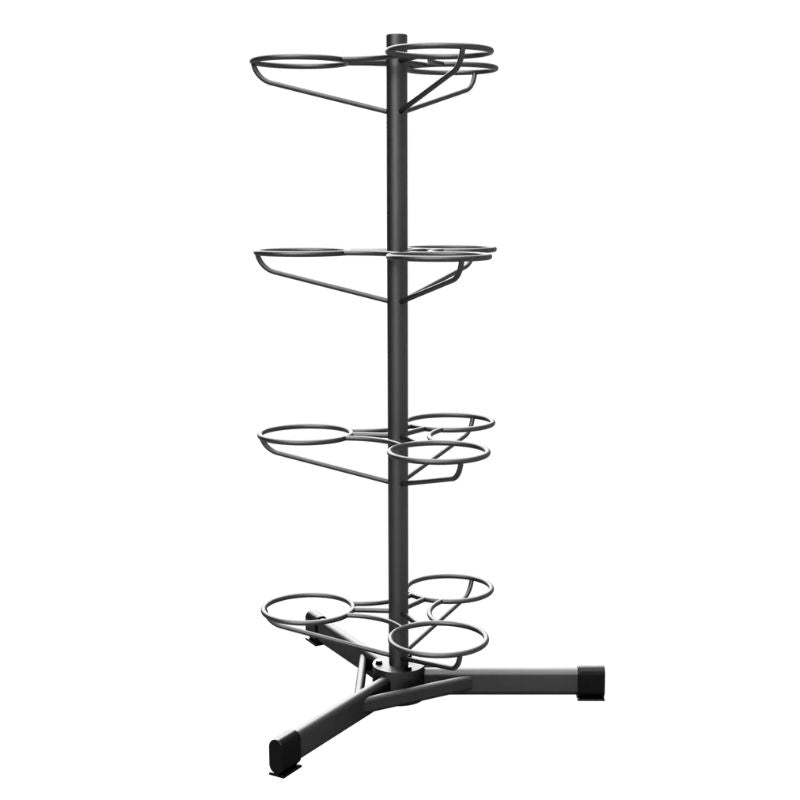 Troy BALLPAC-GMB15G2 Wall Ball Rack With 12 Medicine Balls Side View Empty