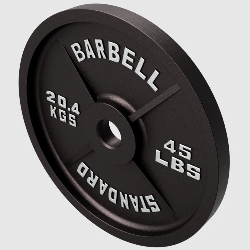 Troy BO Economy Black Cast Iron Olympic Plate 45 lb weight plate