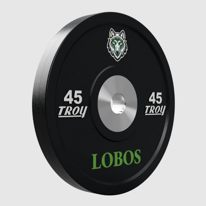 Troy BPO-SBP2L Performance Black Rubber Bumper Plate with Custom Dual Logo 1