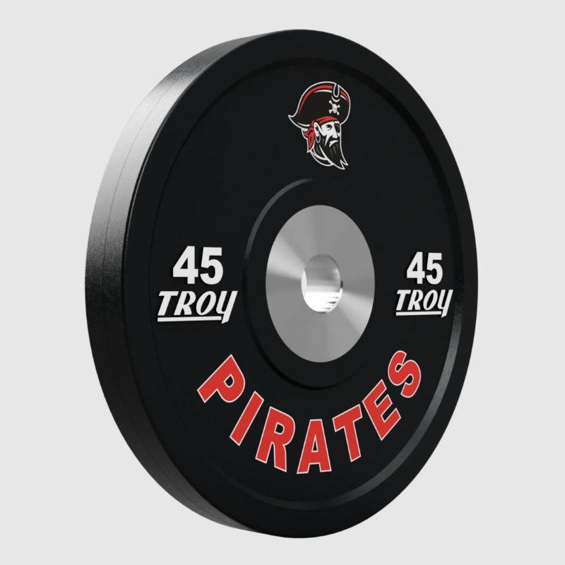 Troy BPO-SBP2L Performance Black Rubber Bumper Plate with Custom Dual Logo 2