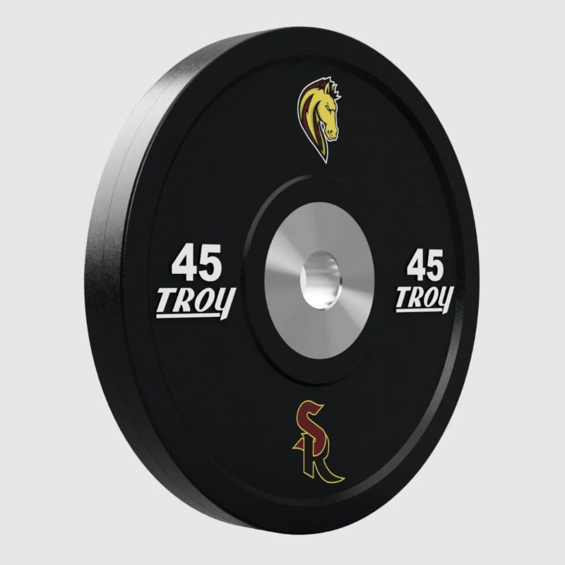 Troy BPO-SBP2L Performance Black Rubber Bumper Plate with Custom Dual Logo  3