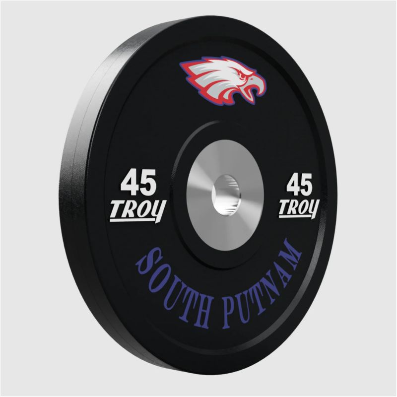 Troy BPO-SBP2L Performance Black Rubber Bumper Plate with Custom Dual Logo 4