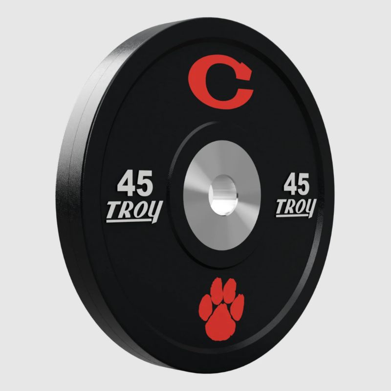 Troy BPO-SBP2L Performance Black Rubber Bumper Plate with Custom Dual Logo 6