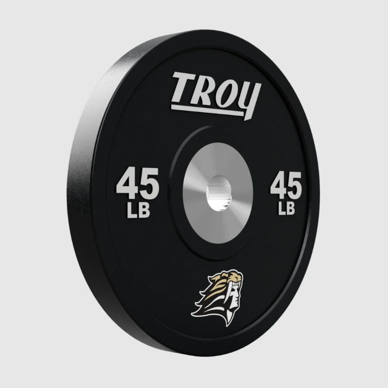 Troy BPO-SBPL Performance Black Rubber Bumper Plate with Custom Logo 1