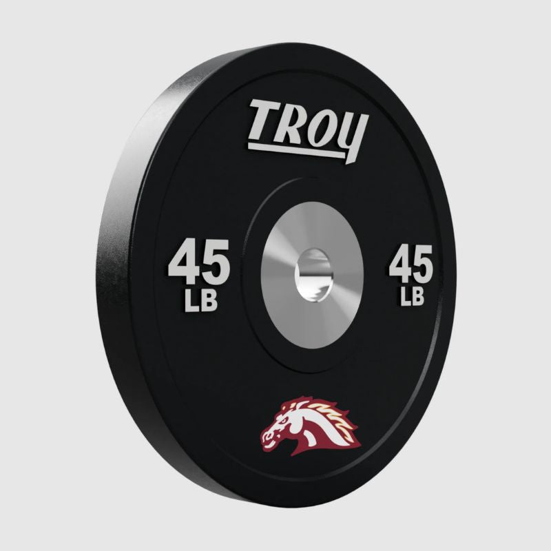 Troy BPO-SBPL Performance Black Rubber Bumper Plate with Custom Logo 2