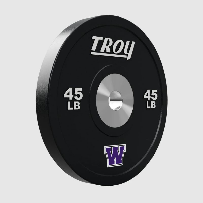 Troy BPO-SBPL Performance Black Rubber Bumper Plate with Custom Logo 3