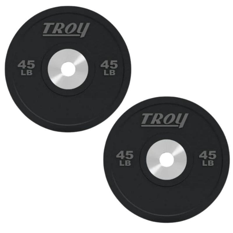 Troy BPO-SBP Performance Black Rubber Bumper Plate 45lbs Pair