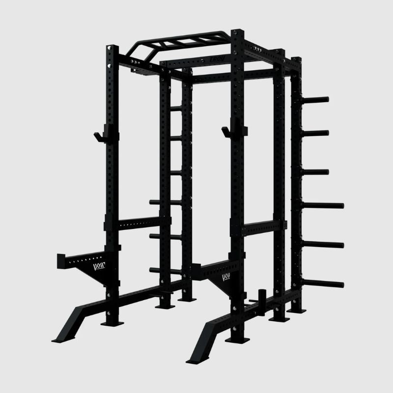 Troy Commercial Power Rack Package 3 – G-PR-3030 Black Angled View