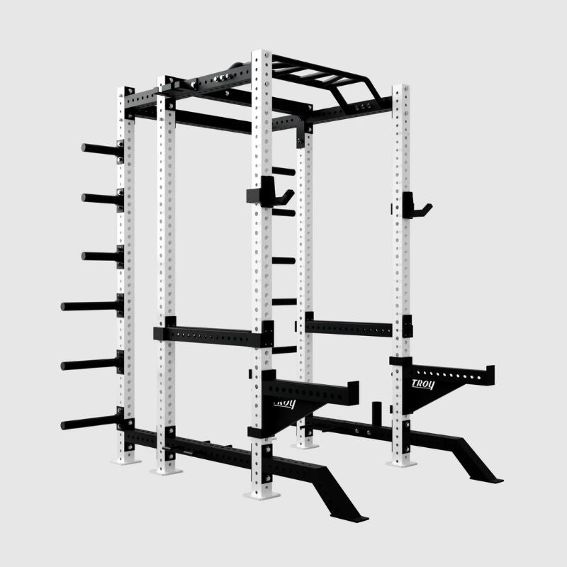Troy Commercial Power Rack Package 3 – G-PR-3030 White Other Side