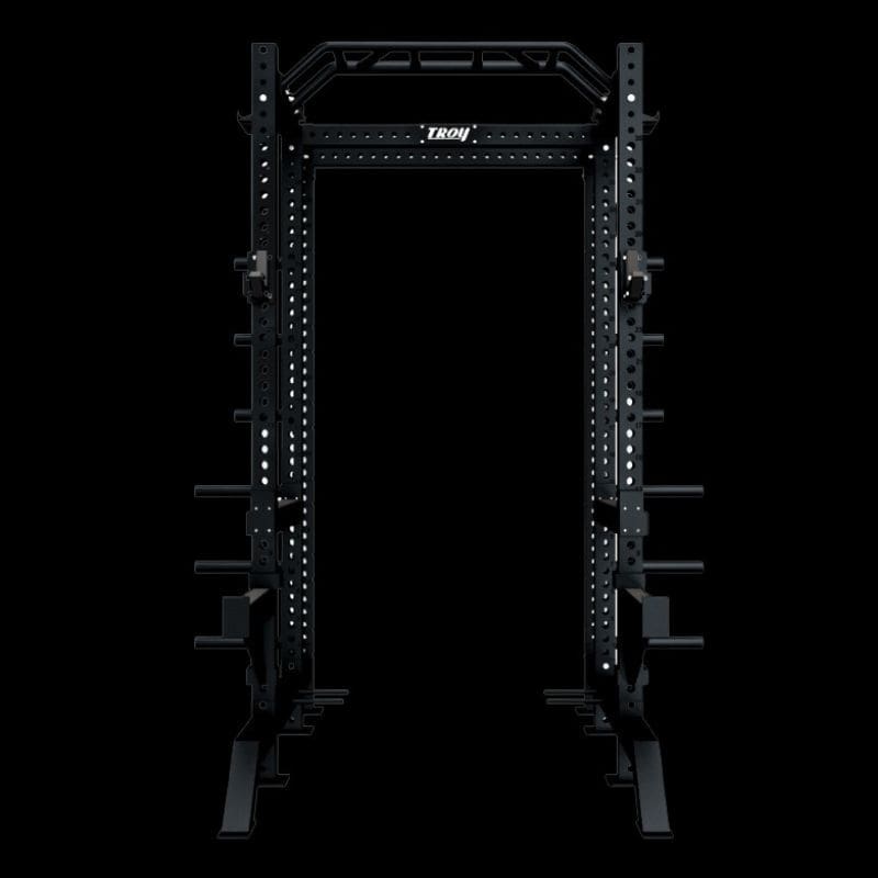 Troy G-PR-3030 Fitness Apollo Power Rack Premium Package Black Front View
