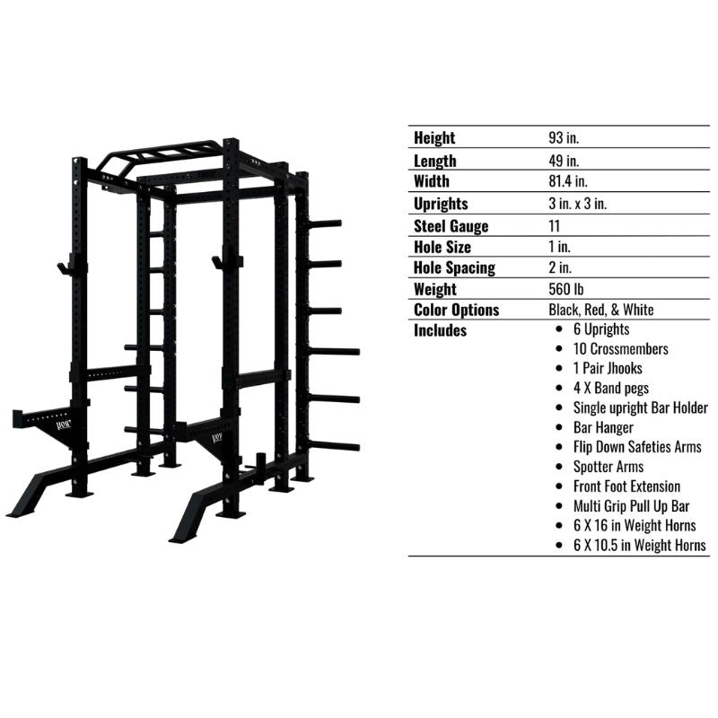 Troy G-PR-3030 Fitness Apollo Power Rack Premium Package Dimensions
