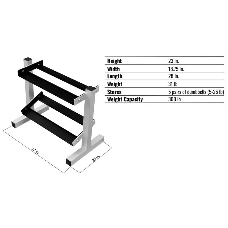 Db Hub Rack Troy GHDR-5 5 pair Horizontal DB Rack – Perfect for Home Gym ...