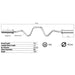 Troy GSOZ-47 Olympic Style "Economy" Super Curl Bar Dimensions