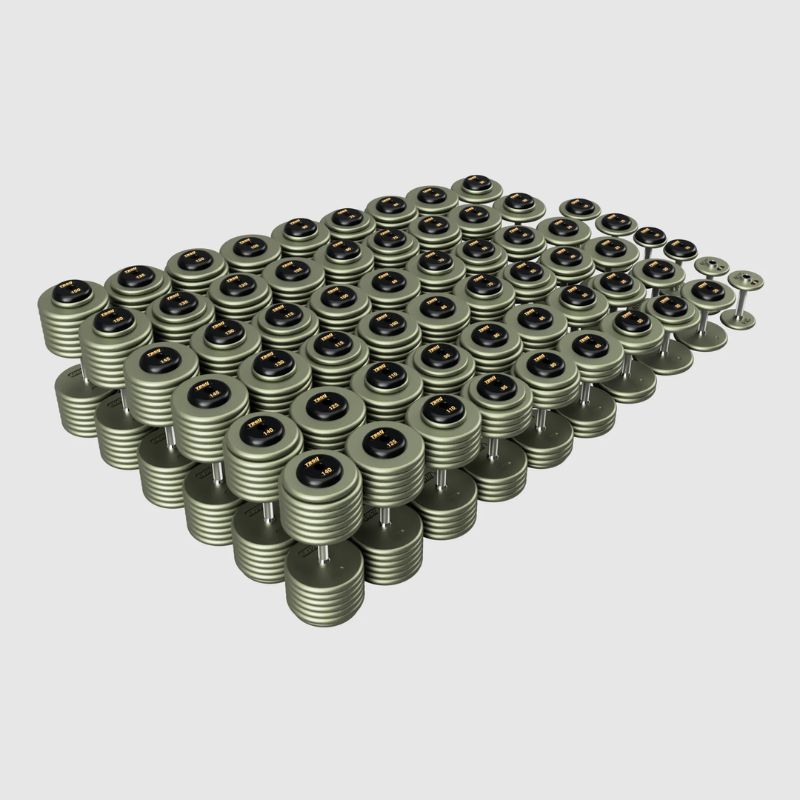 Troy HFD-R Hammer-tone Gray Pro Style Dumbbell Sets Rubber End Caps 5 lb to 150 lb Dumbbells Set