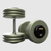 Troy HFD-R Hammer-tone Gray Pro Style Dumbbell Sets Rubber End Caps 65 lb Dumbbells Pair