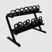 Troy KBR-14  2 Tier Horizontal Kettlebell Rack With Dumbbells