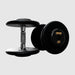 Troy Pro Style Dumbbells - Black Textured Dumbbell Contoured Handle & Rubber Endcaps - 25 lb dumbbells