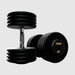Troy Pro Style Dumbbells - Black Textured Dumbbell Contoured Handle & Rubber Endcaps - 85 lb dumbbells