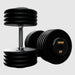 Troy Pro Style Dumbbells - Black Textured Dumbbell Straight Handle & Rubber Endcaps - 85 lb dumbbells
