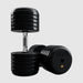 Troy Pro Style Dumbbells - Rubber Encased with Contoured Handle - 85 lb dumbbells
