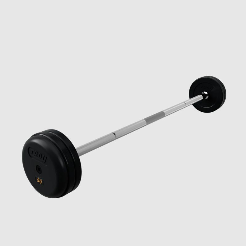 Troy Pro Style Rubber Encased Fixed Barbell 50 lb Fixed Barbell