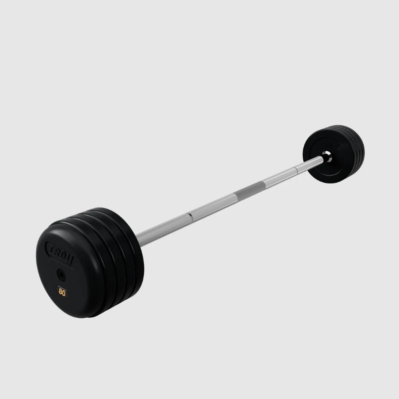 Troy Pro Style Rubber Encased Fixed Barbell 80 lb Fixed Barbell