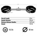 Troy SBCB-23 Supra Curl Bar 23 Inch Cable Attachment Details and Dimensions