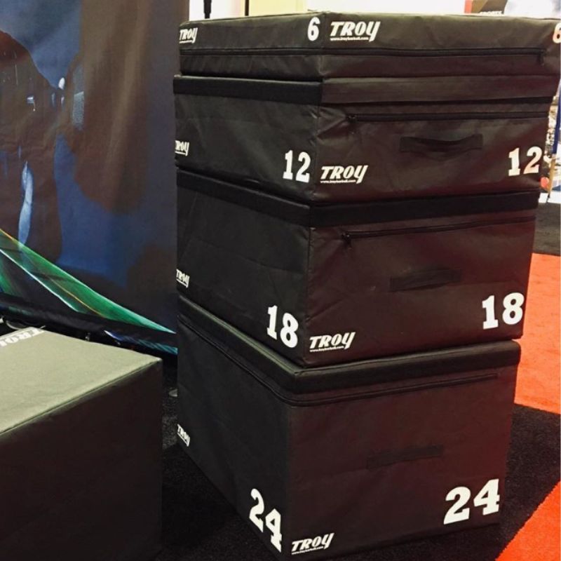 Troy T-PLYO Padded Black Plyo Box Inside Gym