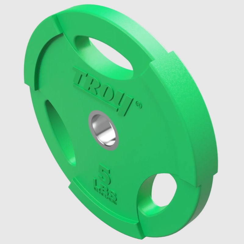 Troy TLW-40GC Color Lightweight Barbell Set 5 lb weight plates