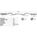 Troy TOZ-47B  EZ Curl Bar - Black Dimensions