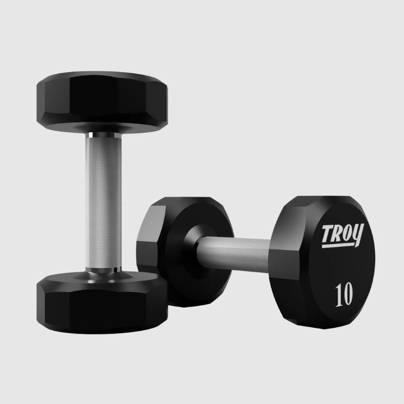 Troy TSD-U 12-Sided Urethane Encased Dumbbell Sets 10 lbs Pair