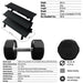 Troy VERTPAC-TSDR75 12-Sided Dumbbells & Rack Set Details and Measurements