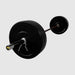 USA 205 LB BARBELL AND WEIGHT SET - BLACK BUMPER PLATES on a white background