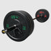 USA 205LB Barbell and Weight Set - Rubber Bumper Plate Set with Olympic Training Bar