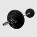 USA OLYMPIC 300 LB BARBELL AND WEIGHT SET - BLACK CAST IRON PLATE  with 7ft Olympic Bar - Chrome