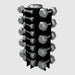 USA Sports by Troy 3-50lb Iron Hex Dumbbell Set with Vertical Rack - VERTPAC-IHD50G