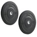USA Sports by Troy GBO-SBP Solid Rubber Bumper Plate 15lb Pair