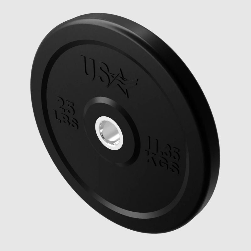 USA Sports by Troy GBO-SBP Solid Rubber Bumper Plate 25 lb